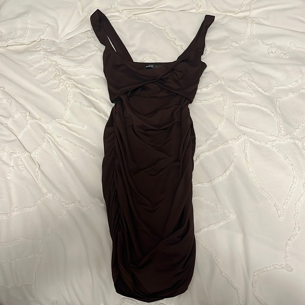 shein key hole tight dress
